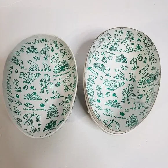 Adorable Vintage Paper Mache Easter Egg Container Box 4" Made in Germany - Picture 5 of 9